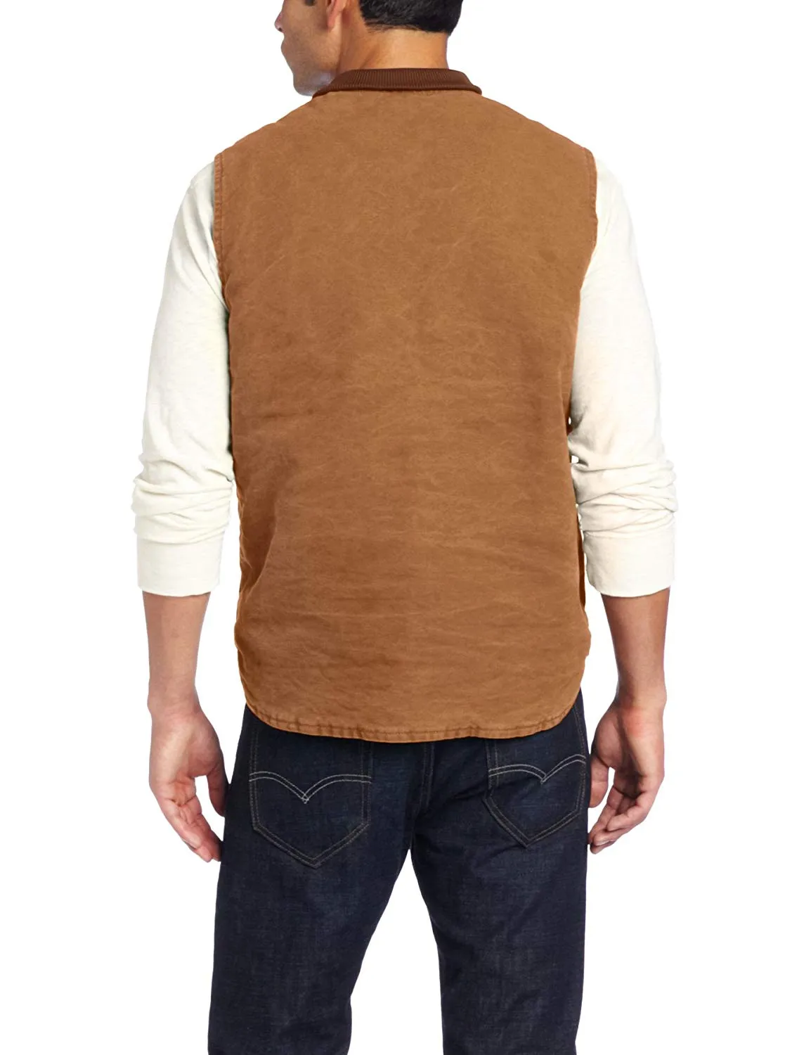 Carhartt Men's Sandstone Vest Arctic Quilt Lined Carhartt Brown