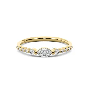 Chorost & Co. Private Collection 14K Yellow Gold 0.30ct Diamond Marquise Stackable Band