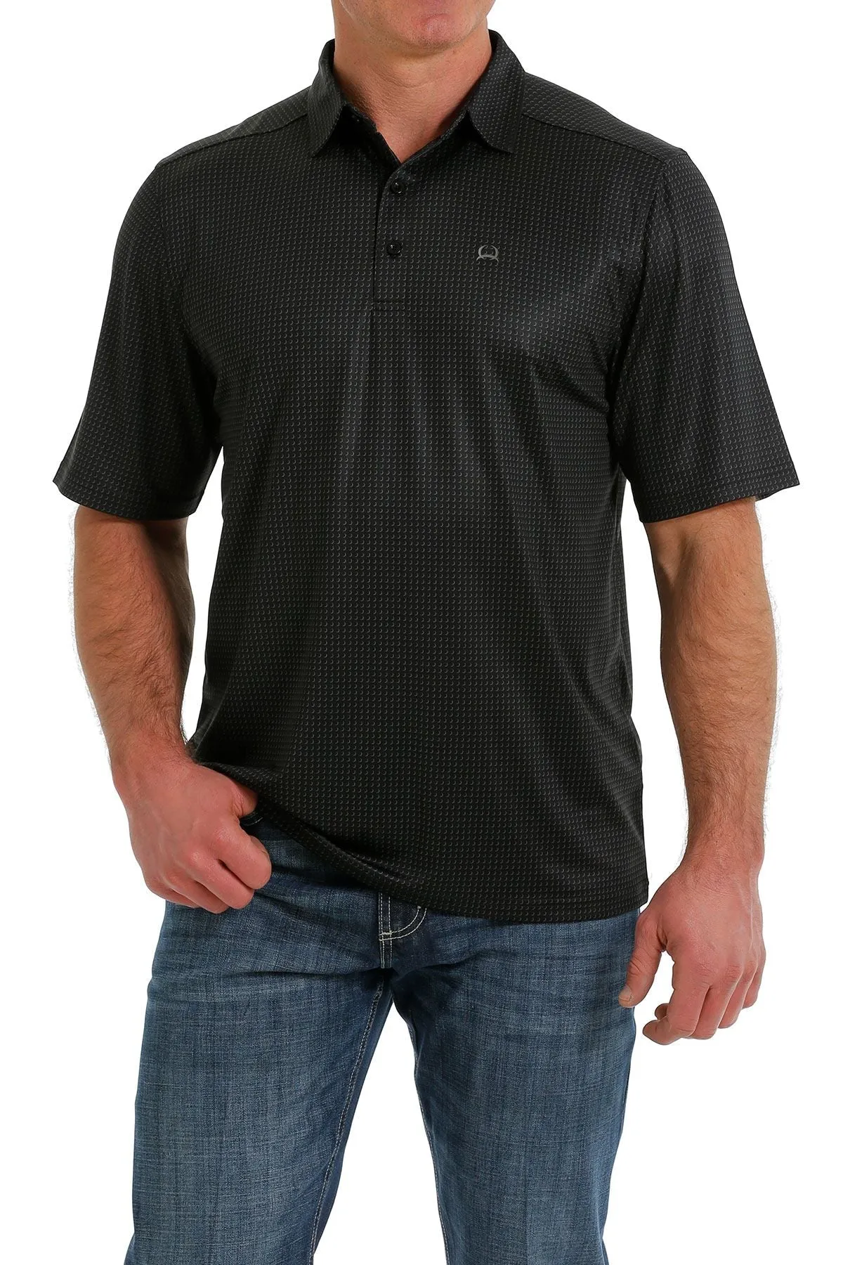 'Cinch' Men's Arenaflex Polo - Black