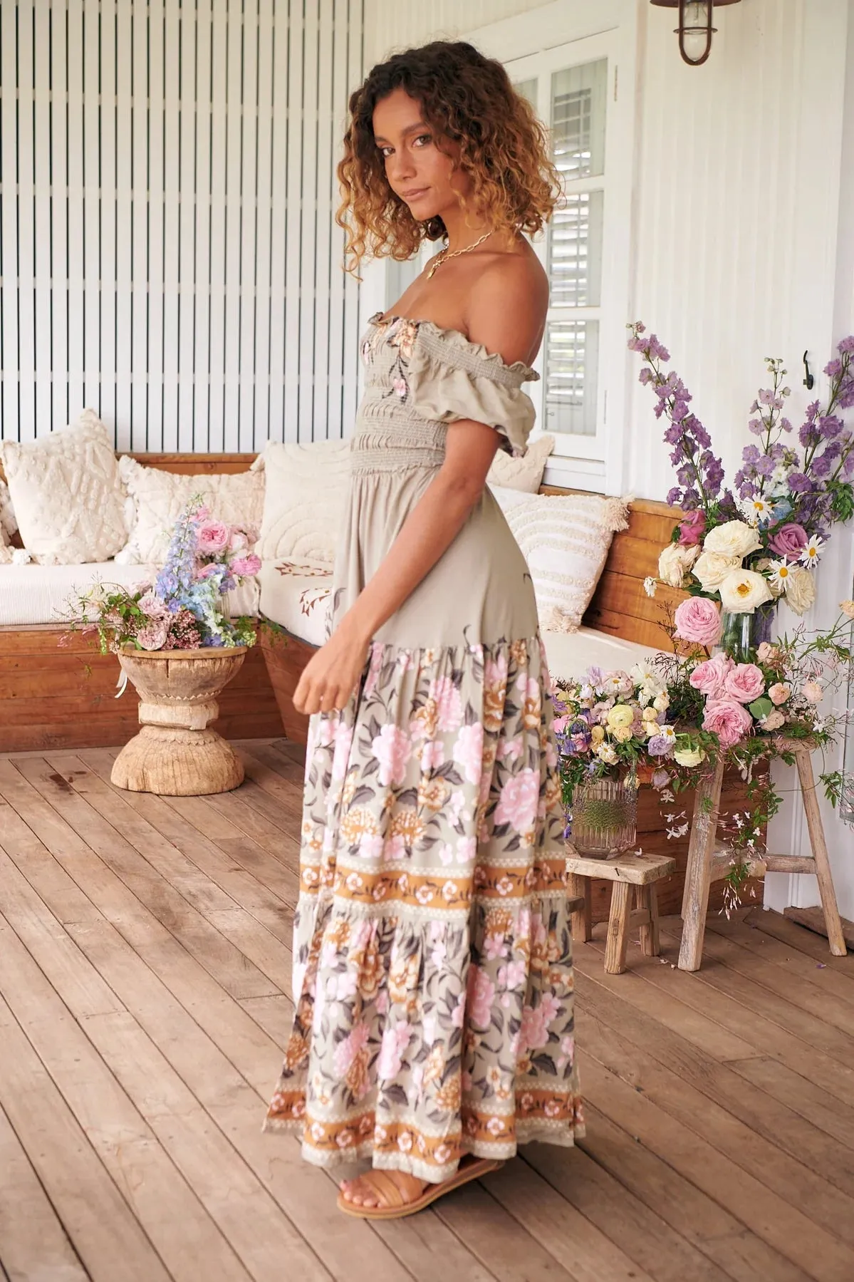 Claudette Maxi Dress Adore You print