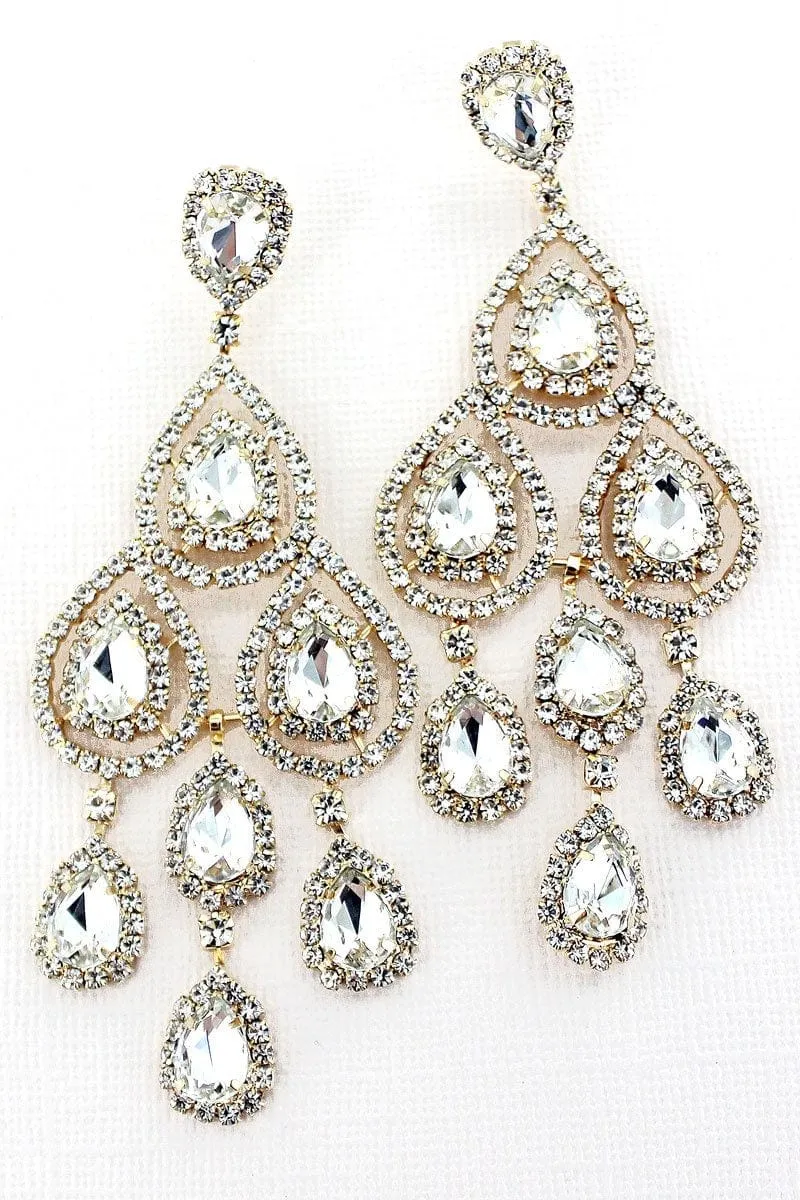 Crystal chandelier earrings