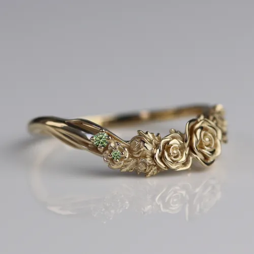 Custom Gold Rose Band  1007.00