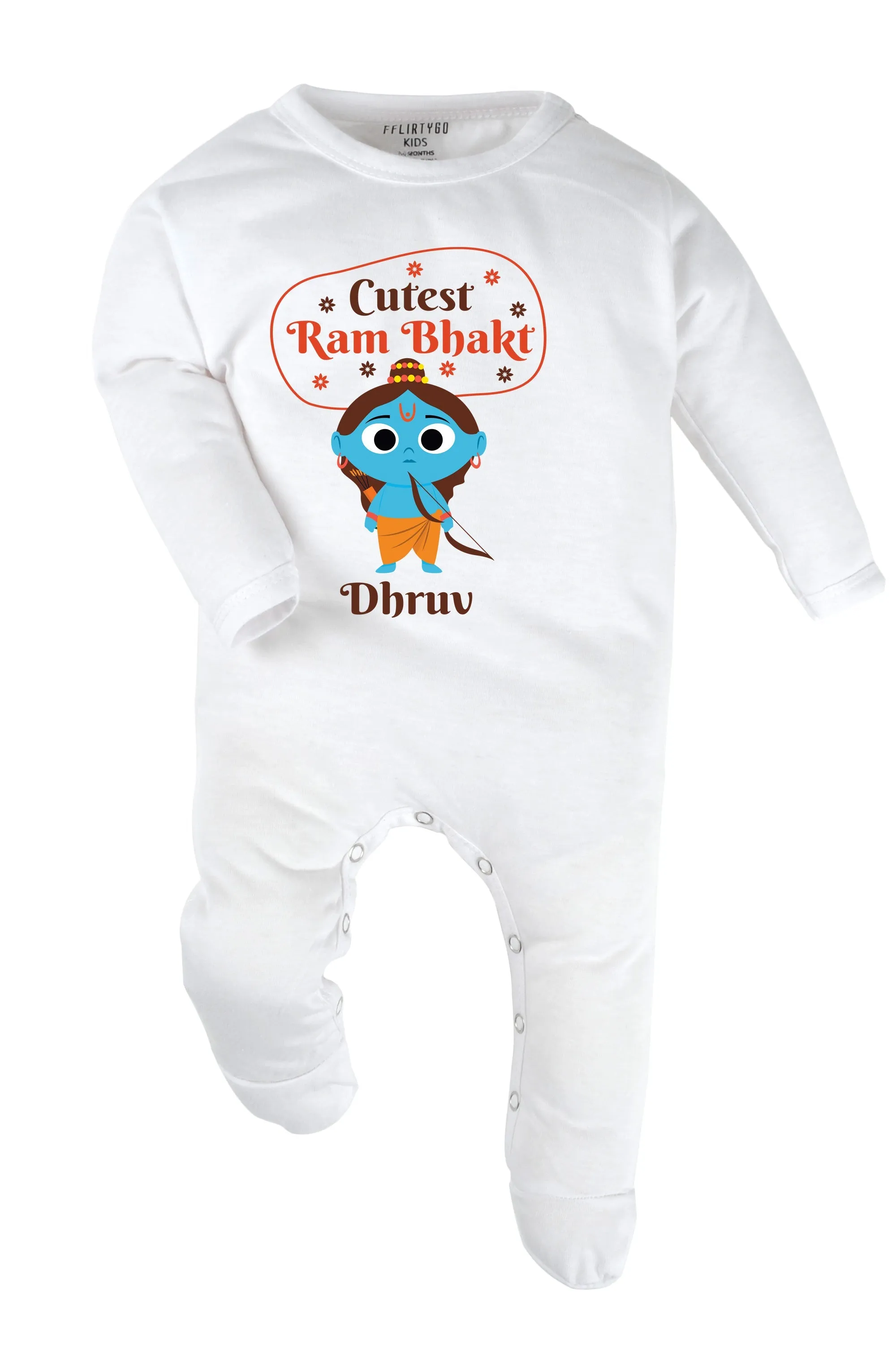 Cutest Ram Bhakt Baby Romper | Onesies w/ Custom Name