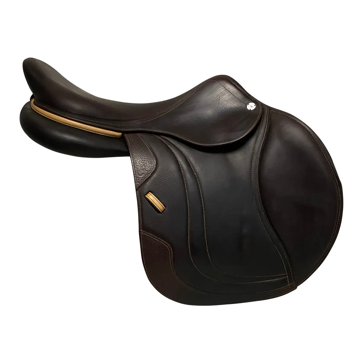 CWD 2020 SE02 Buffalo Saddle in Havana/Cream Piping - 18