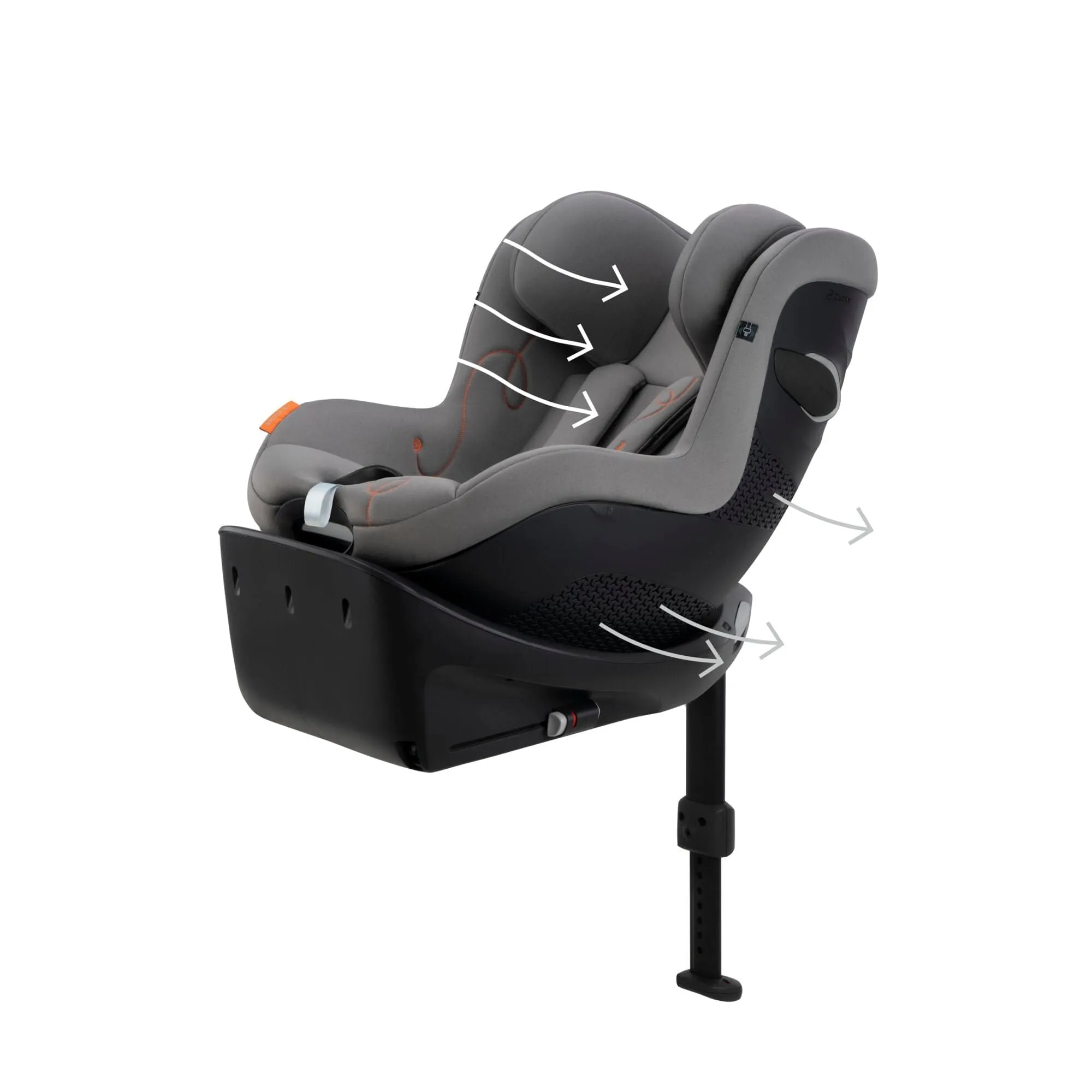 Cybex Sirona Gi i-Size 360° Rotating ISOFIX Toddler Car Seat - Lava Grey