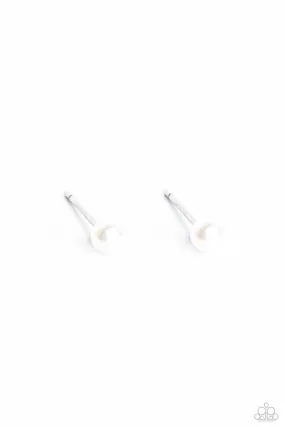 Dainty Details White Pearl Stud Earrings - Paparazzi Accessories