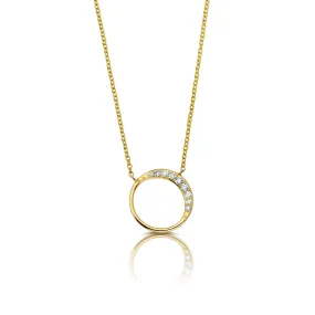 Diamond Crescent Moon Necklace