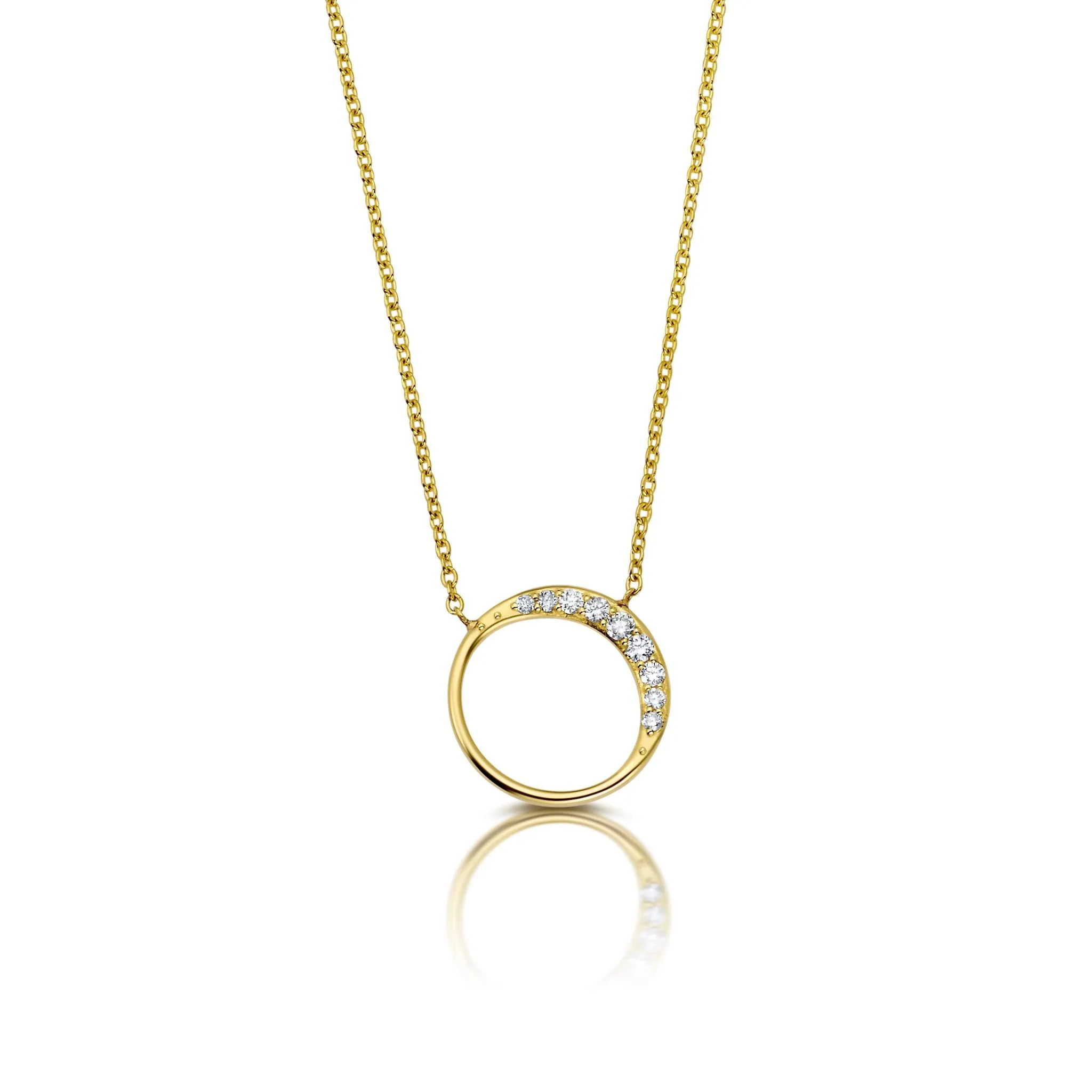 Diamond Crescent Moon Necklace