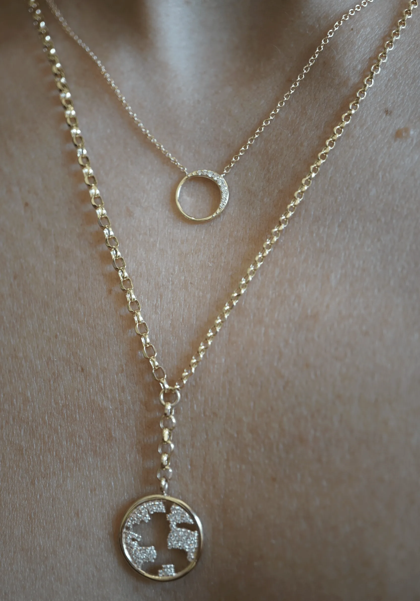 Diamond Crescent Moon Necklace