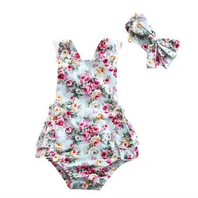 ELSIE Floral Ruffle Romper