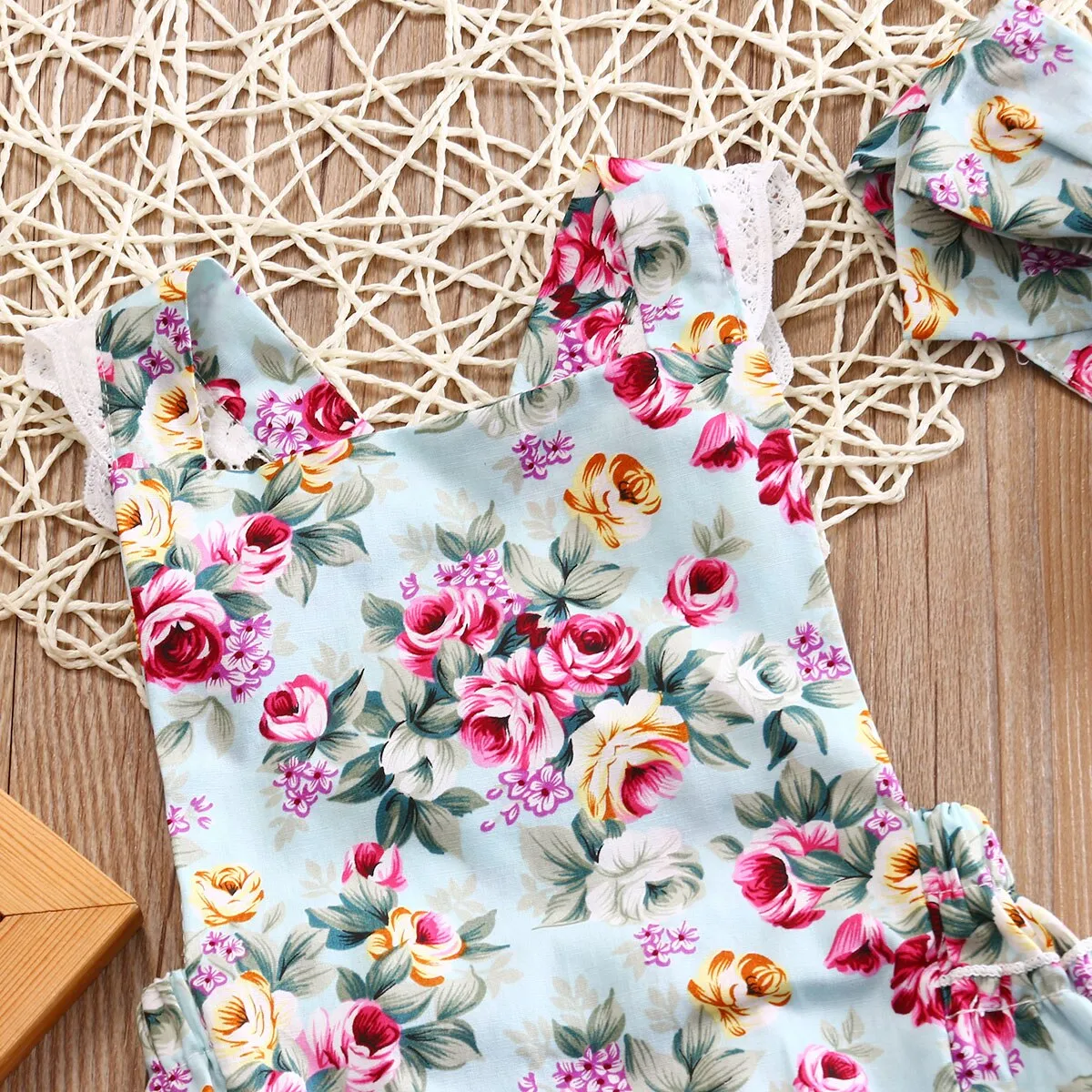 ELSIE Floral Ruffle Romper