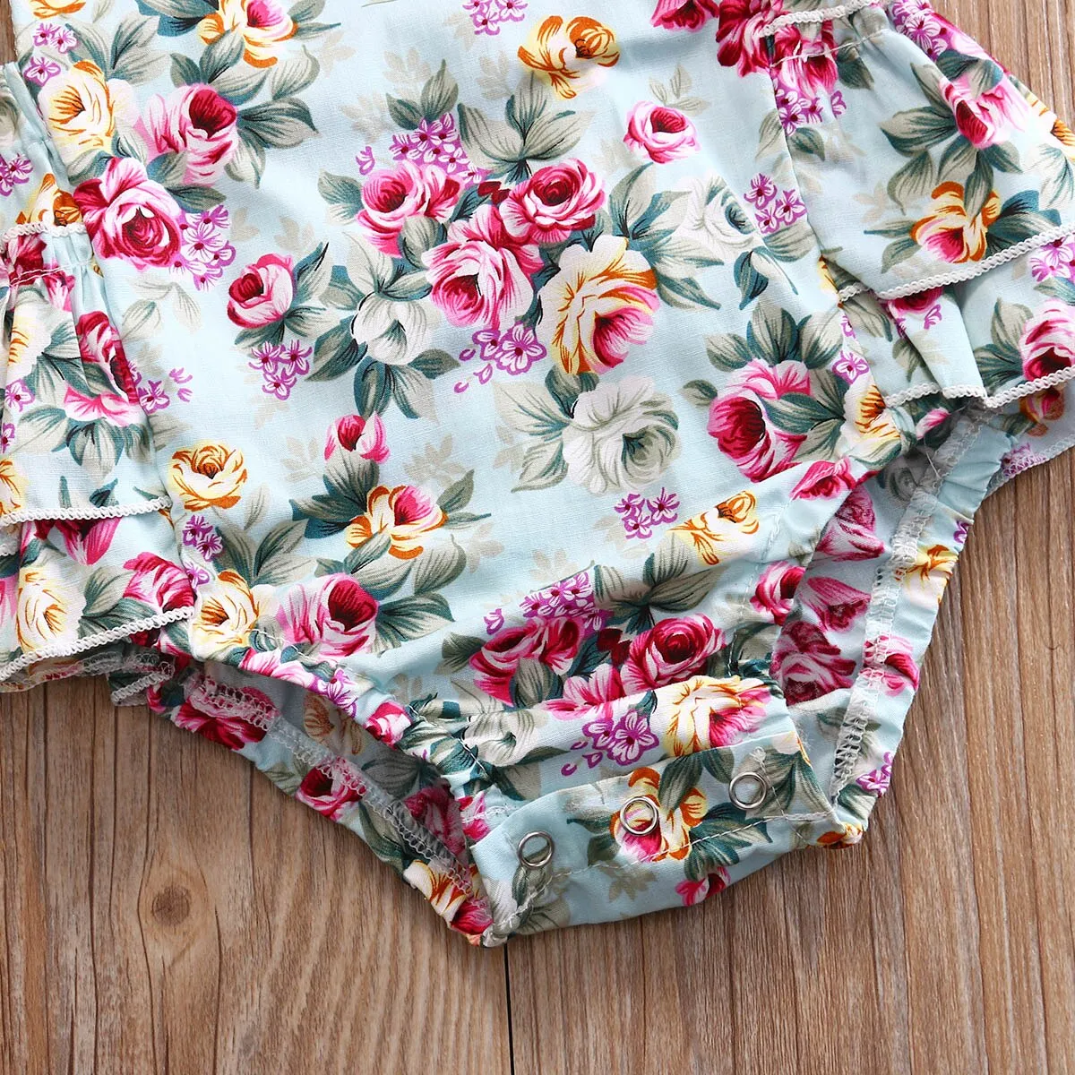 ELSIE Floral Ruffle Romper