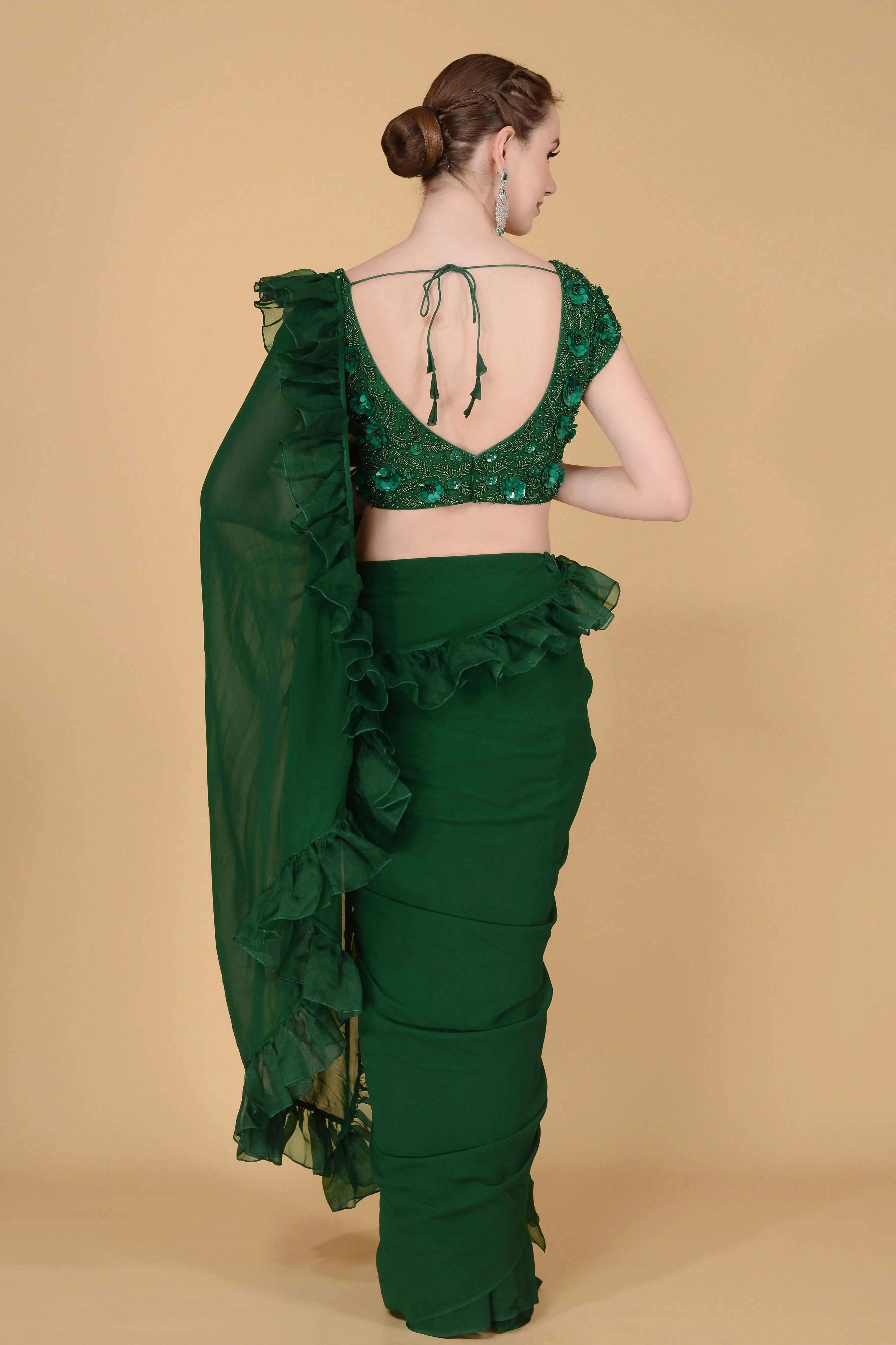 Emerald Drape Saree