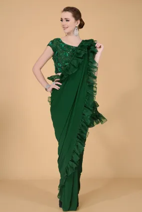 Emerald Drape Saree