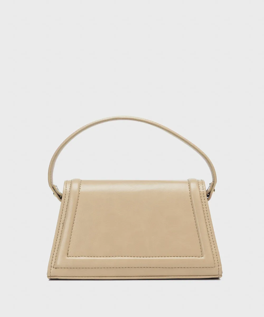 Faux Leather Top Handle Bag