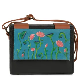 Flap Pichwai Hand painted Crossbody Sling Bag for women