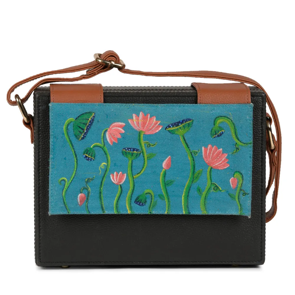 Flap Pichwai Hand painted Crossbody Sling Bag for women