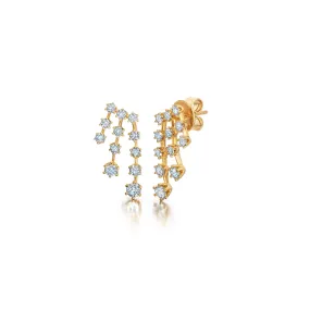 Floating Diamond Fall Earrings