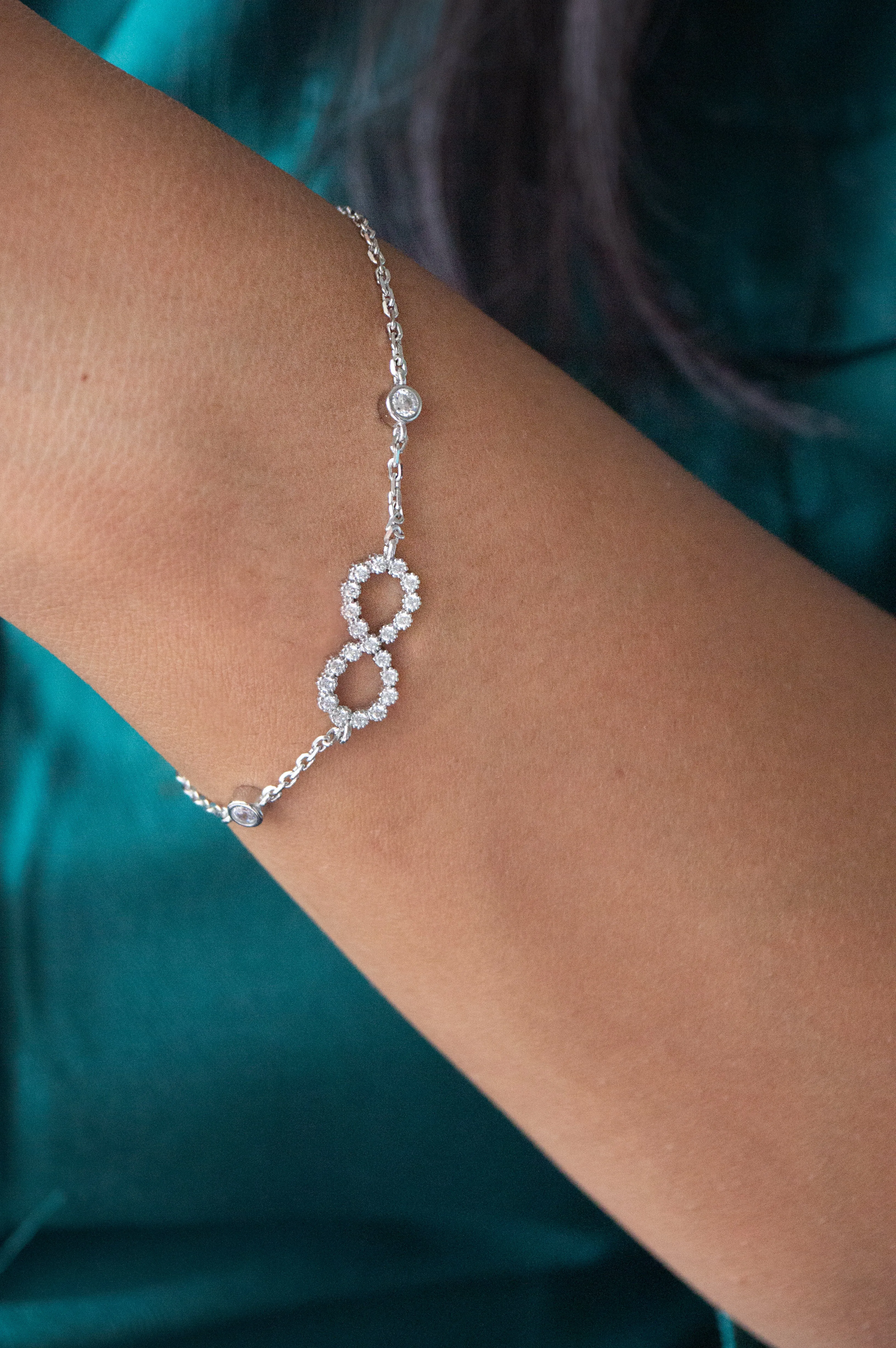 Forever Infinity Sterling Silver Chain Bracelet