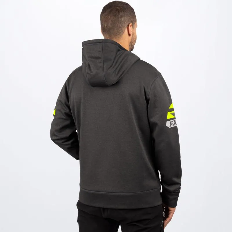 FXR Men's Race Division Tech Pullover Fleece Char Heather/Hi-Vis