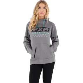 FXR Women's Race Division Tech Pullover Fleece Grey Heather/Mint