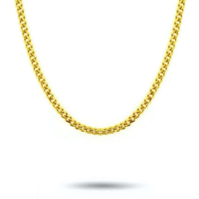 Gold Gods 4MM Micro Cuban Link Chain - Yellow Gold