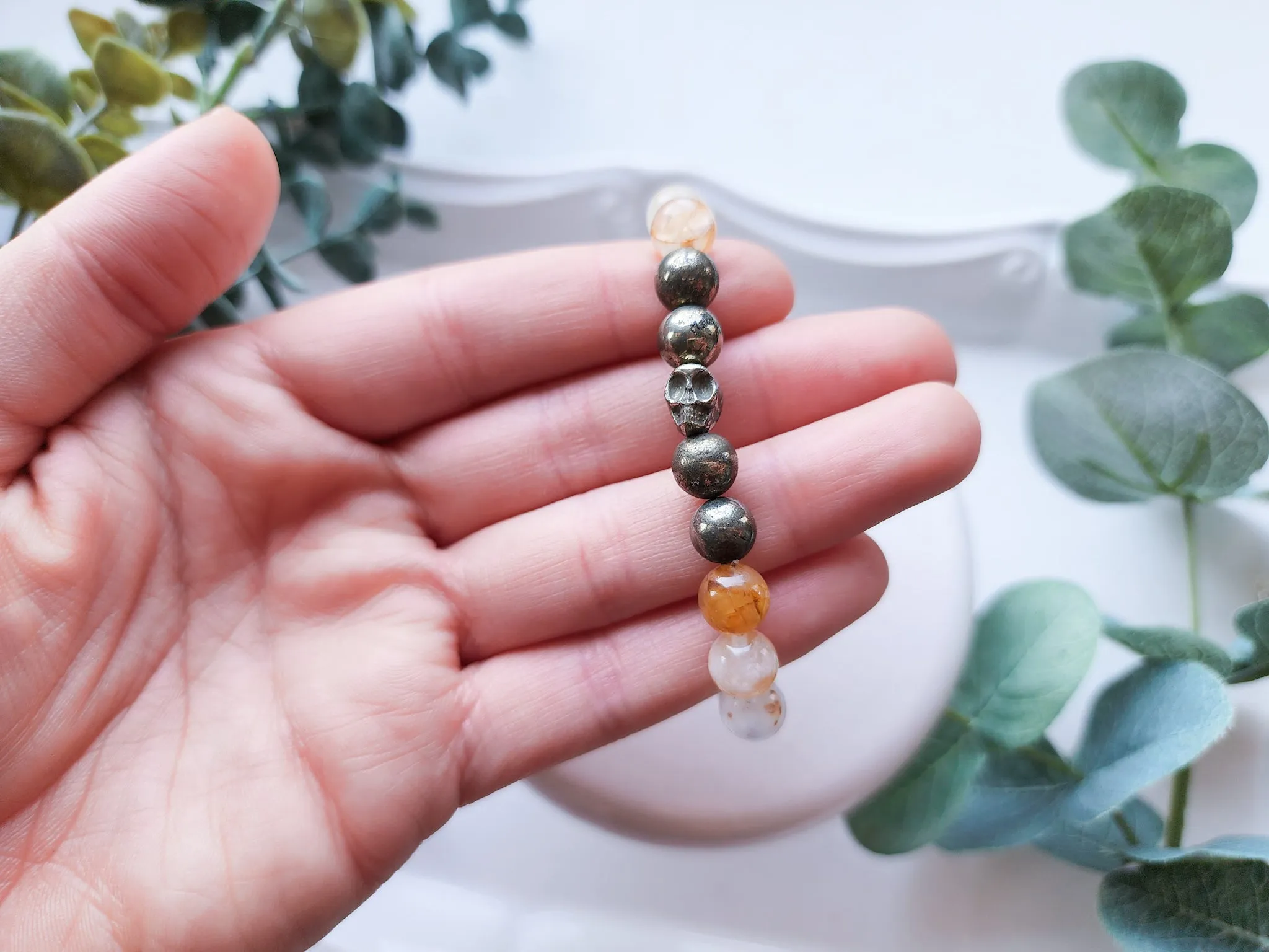 Golden Healer & Pyrite Bracelet || Reiki Infused