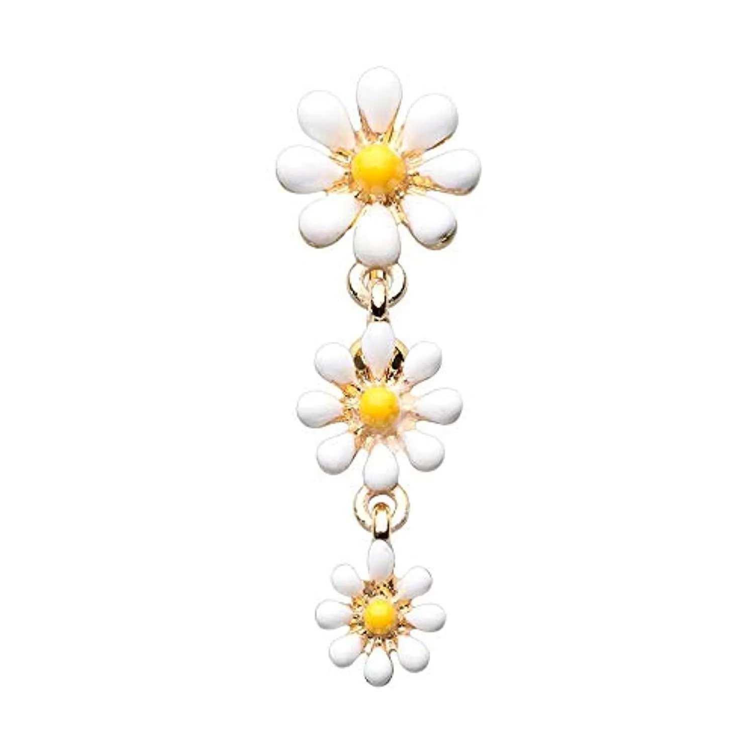 Golden Reversible One Daisy at a Time WildKlass Belly Button Ring