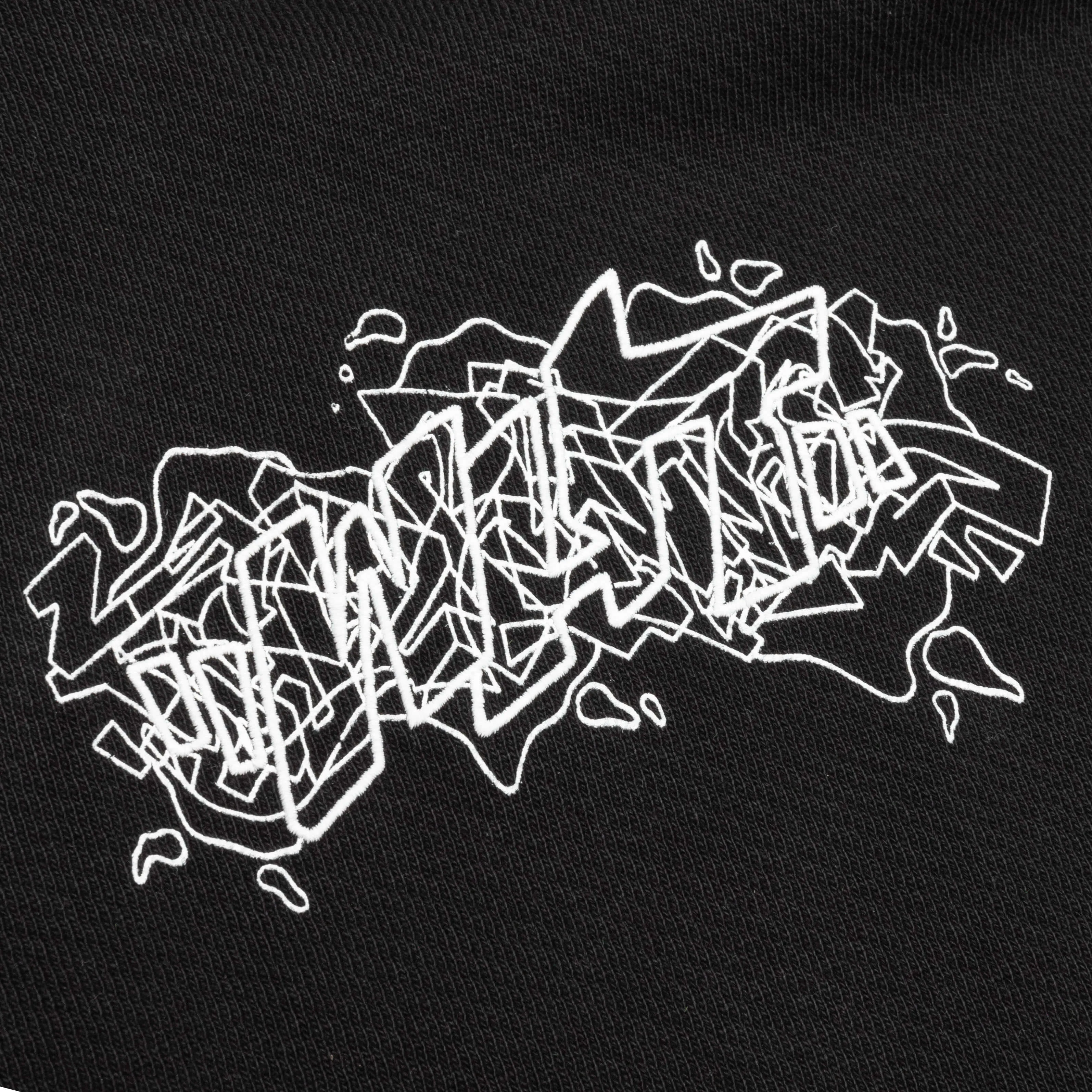 Graffiti Layerz Slim Hoodie - Black/White