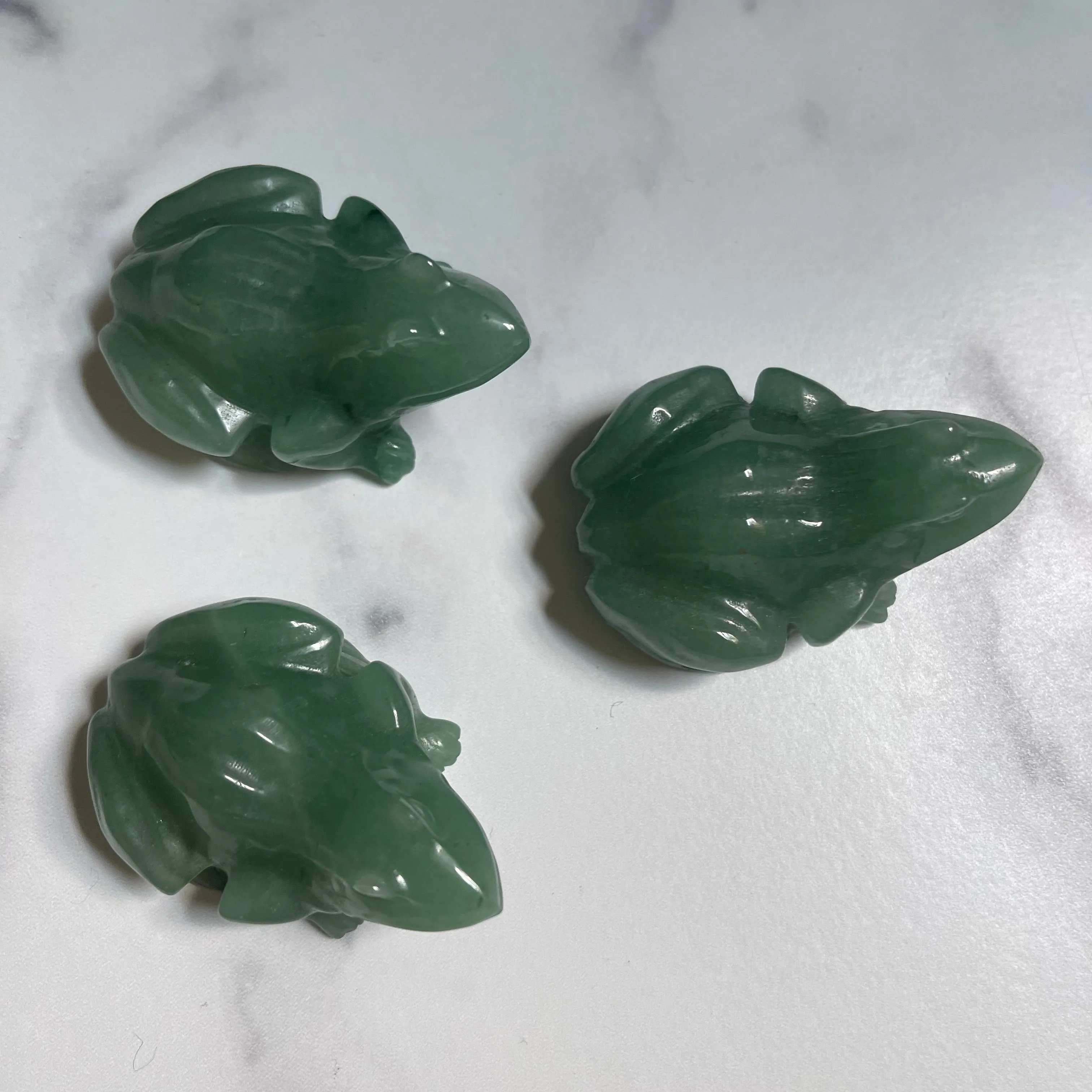 Green Aventurine Frog