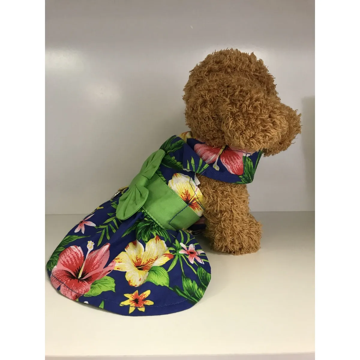 Hawaiian Dress for Dog | Blue Floral Dress