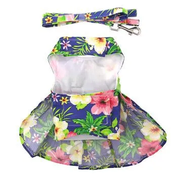 Hawaiian Dress for Dog | Blue Floral Dress