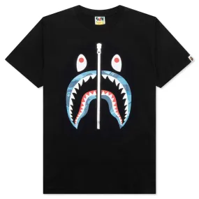 Honeycomb Camo Shark Tee - Black/Blue