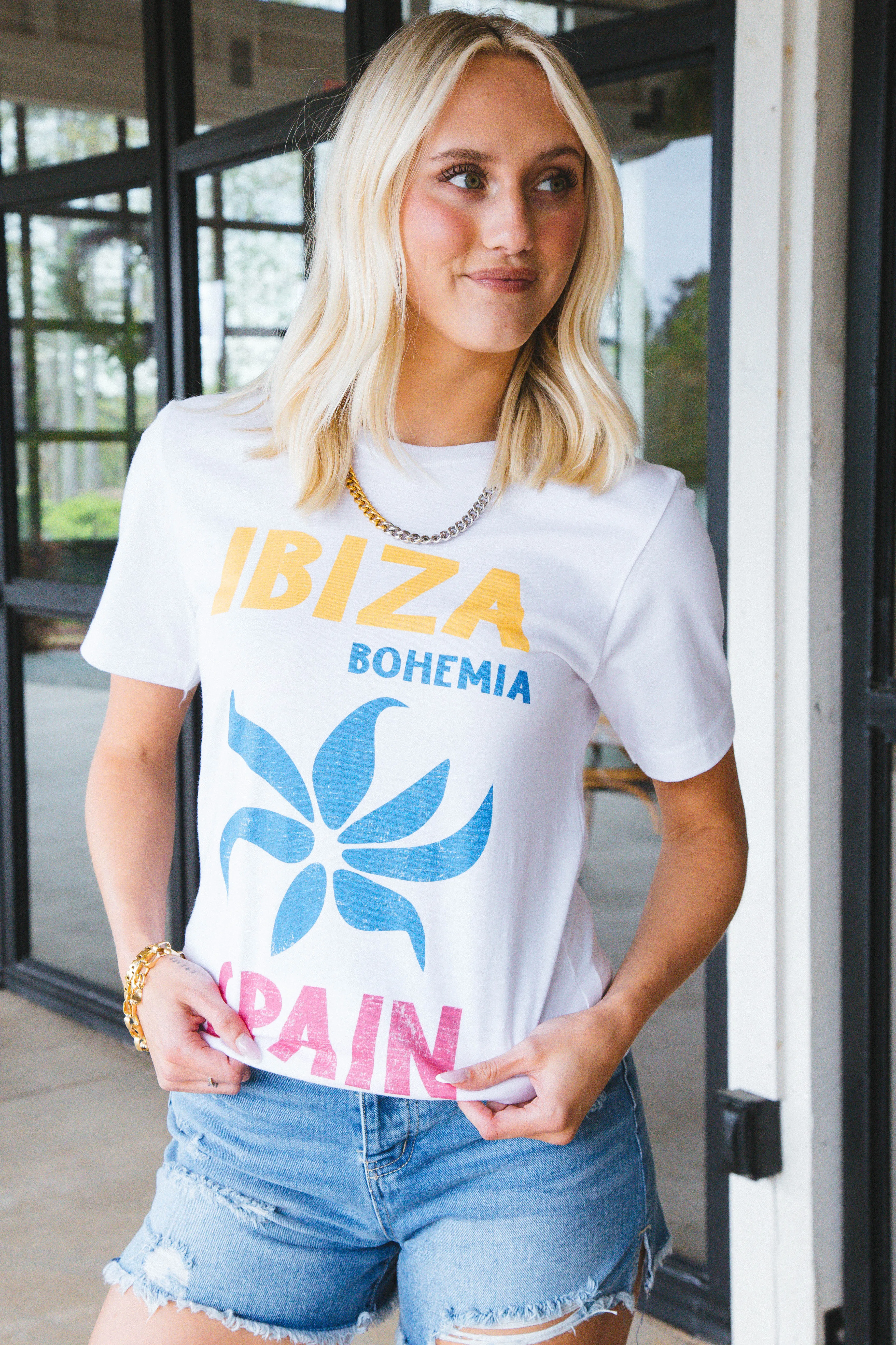 Ibiza Spain Graphic Tee, White