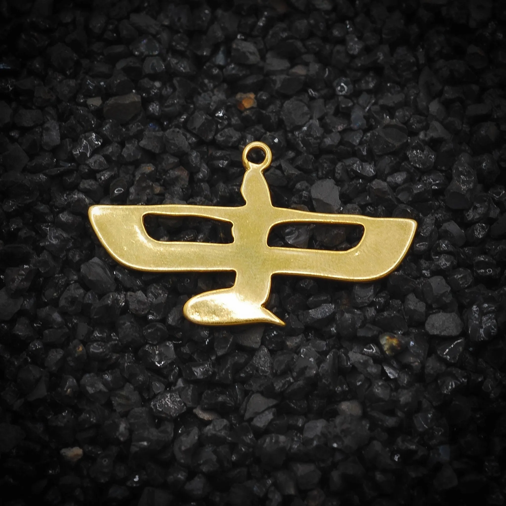 Isis Nut Winged Goddess of the Sky Ancient Egyptian Charm | 14K Solid Gold | Jewelry Making Pendant