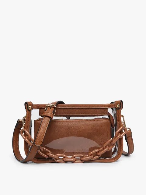 Jessica Clear Crossbody w/ Chain