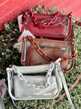 Jessica Clear Crossbody w/ Chain