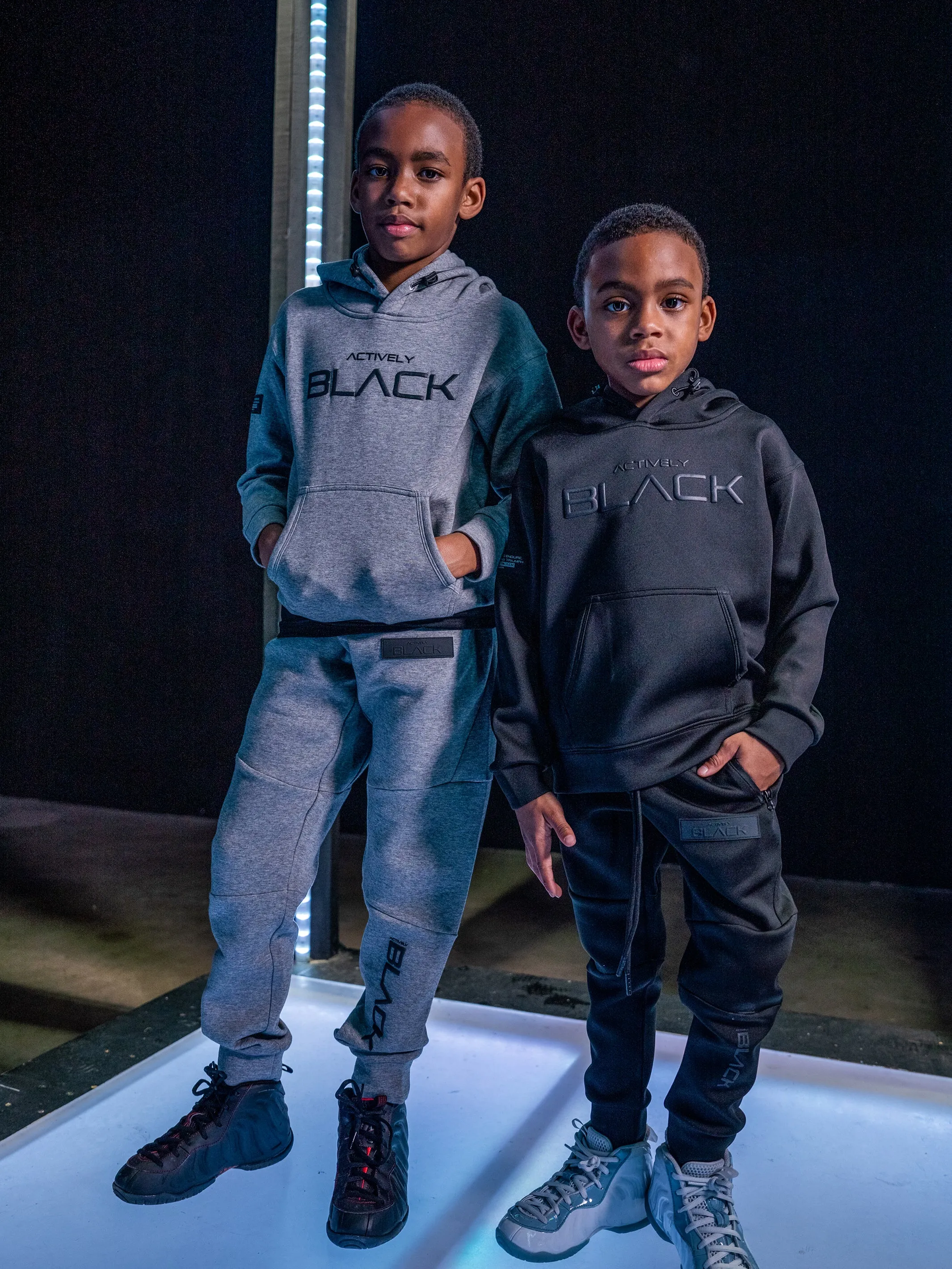 Kids Actively Black Performance Tech Joggers