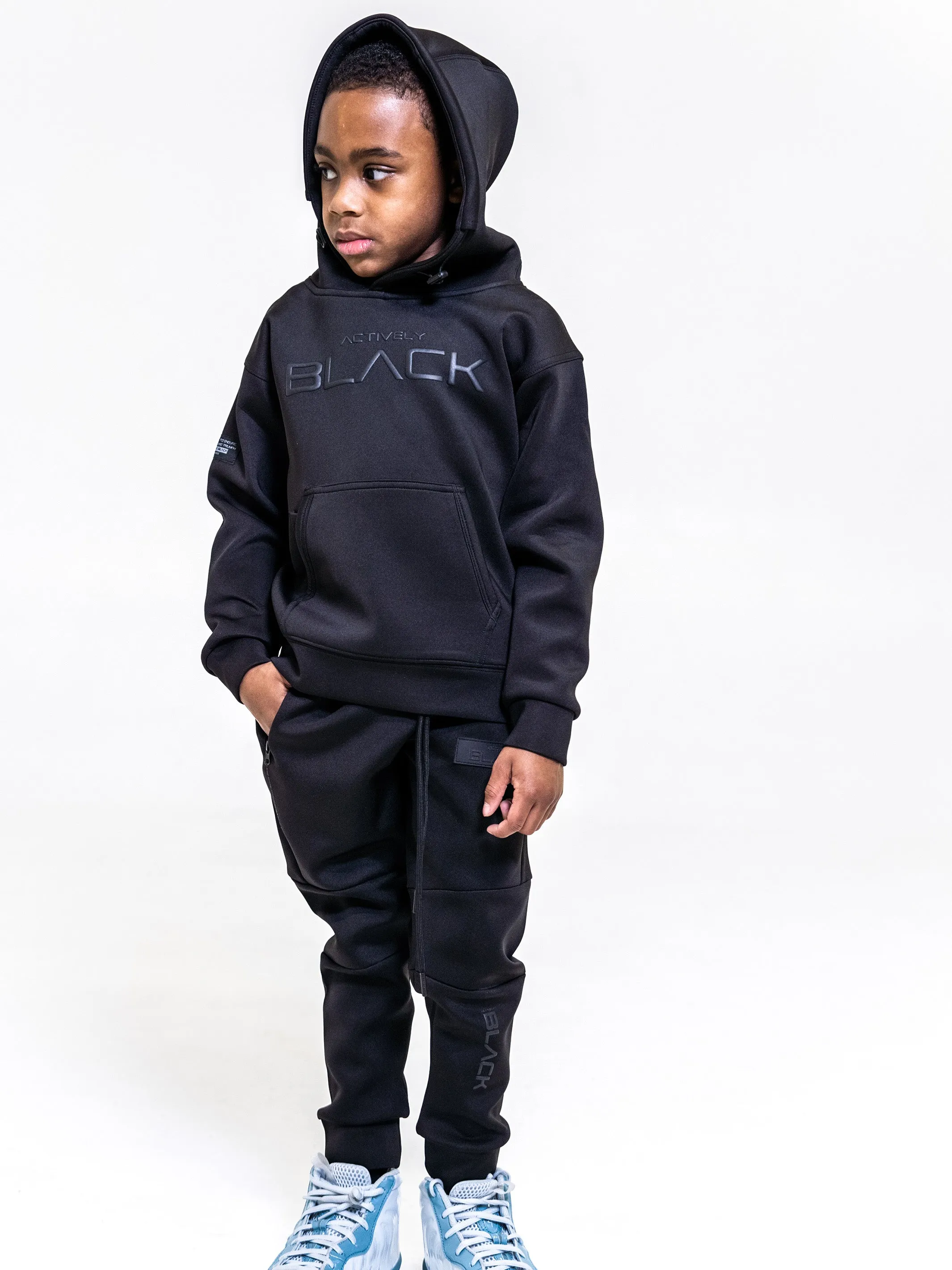 Kids Actively Black Performance Tech Joggers