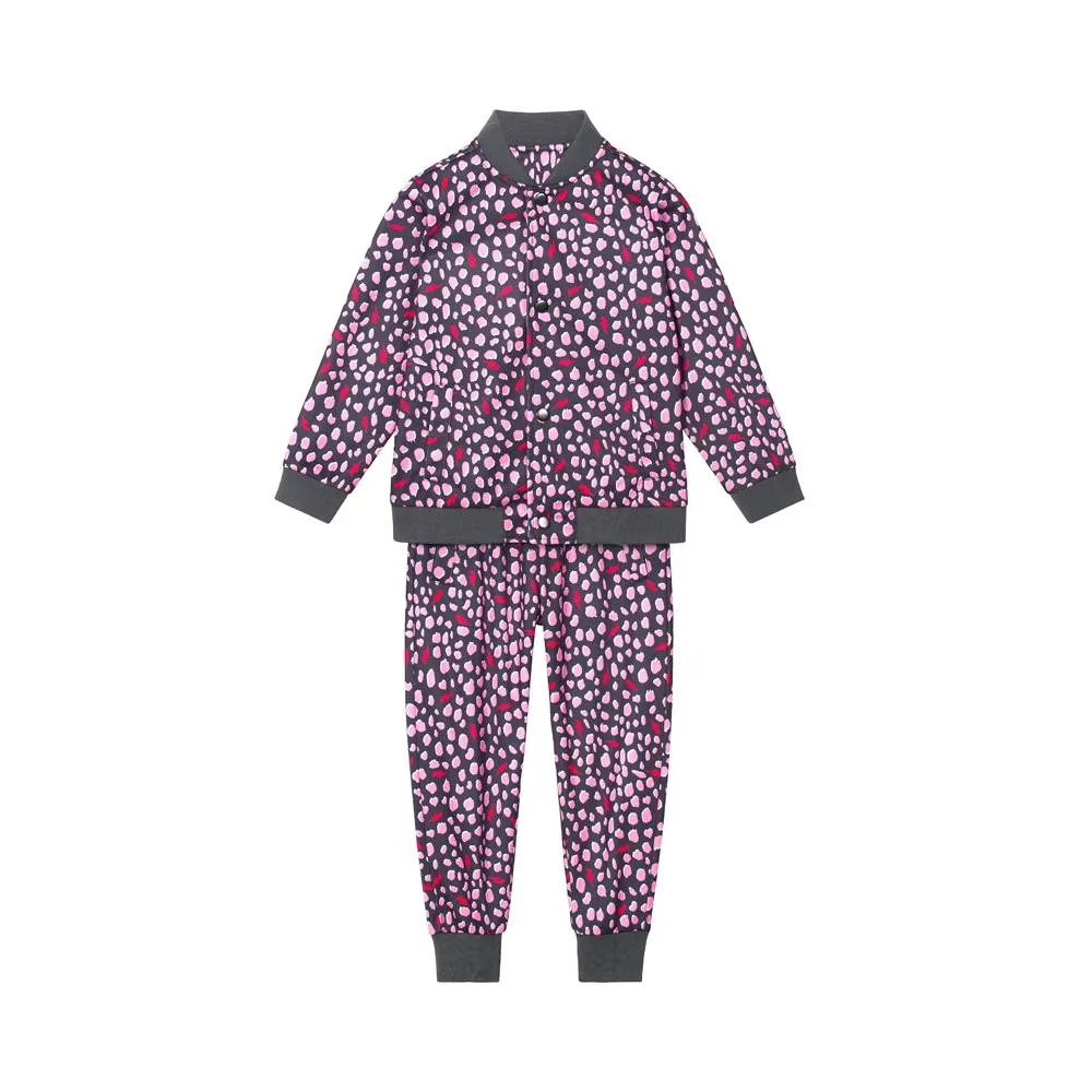 Kids Retro Tracksuit Bottoms - Pink