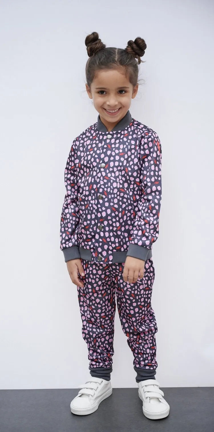 Kids Retro Tracksuit Bottoms - Pink