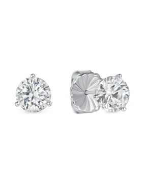 Lab Grown Round Diamond Studs 14K