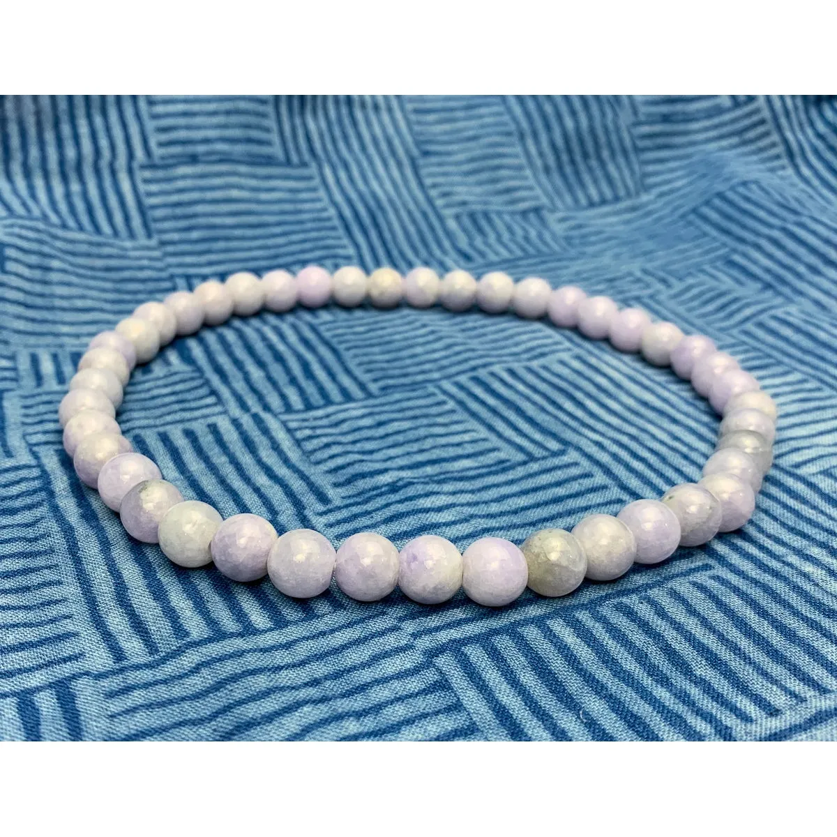 Lavender Jadeite 10mm Stretch Wrap Bracelet