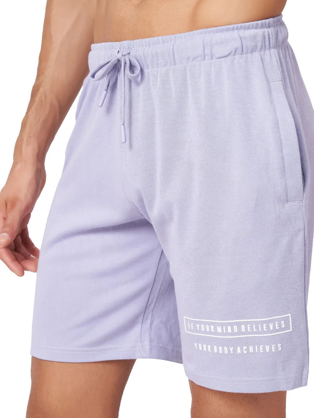 Lavender T-shirt And Shorts Co-Ord Set