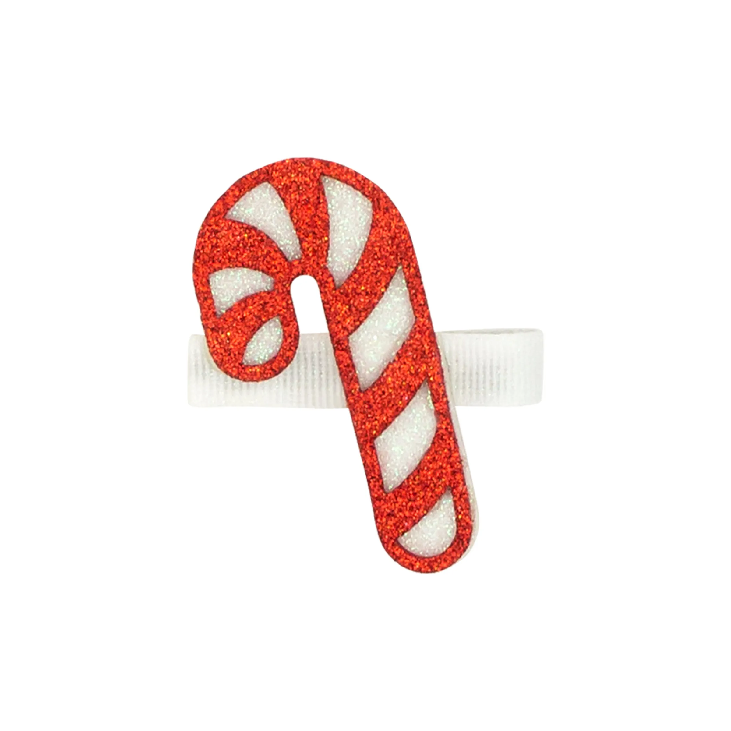 Layered Glitter Holiday Candy Cane Clippie