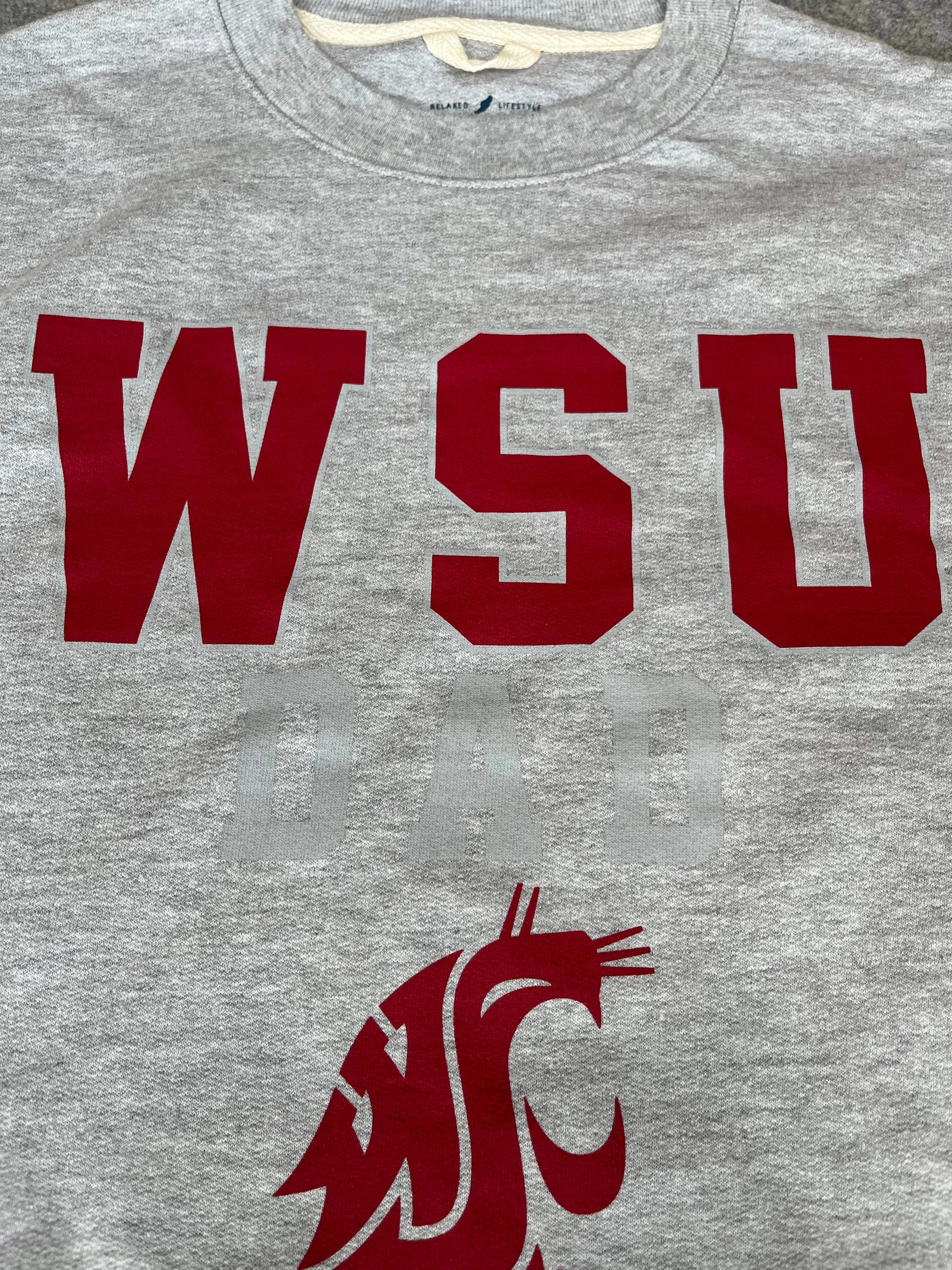 LEAGUE WSU DAD GREY CREWNECK  (see notes)