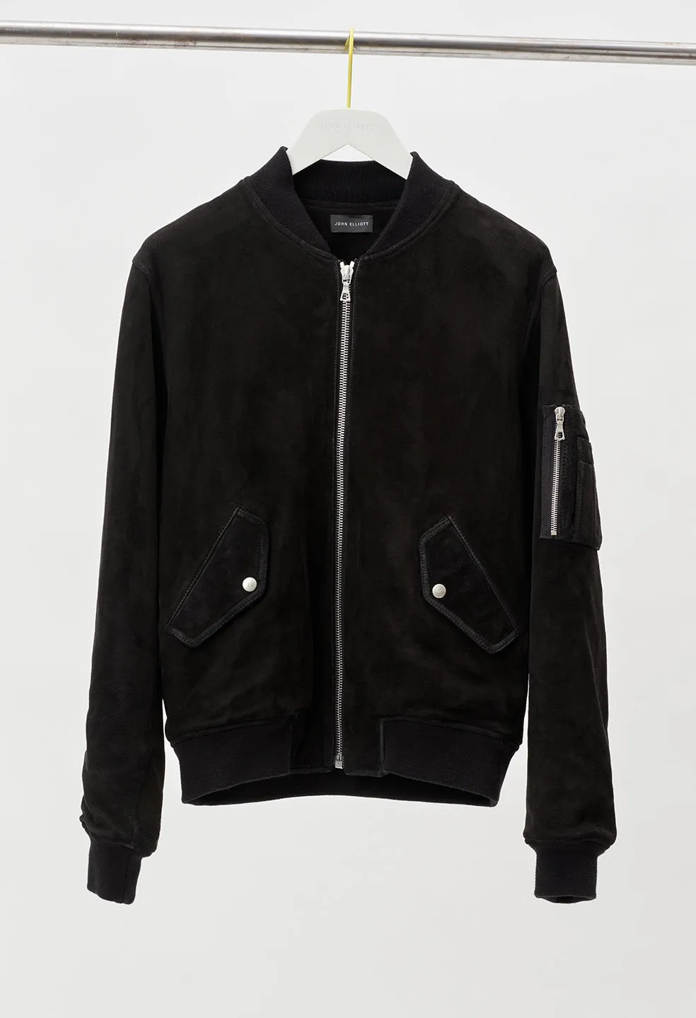 Leather Bogota Bomber / Black Suede