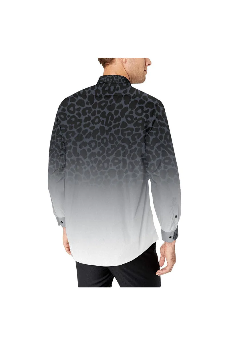 Leopard Ombré Men's Casual Dress Shirt