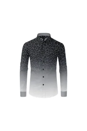 Leopard Ombré Men's Casual Dress Shirt