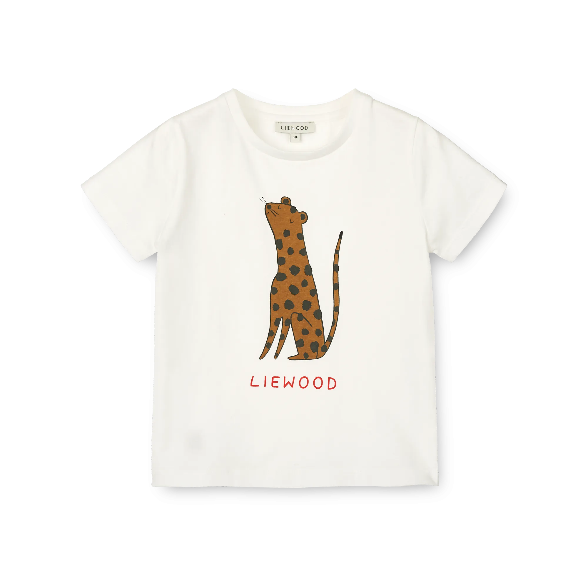 Liewood Apia Baby Short Sleeve T-shirt - Leopard / Crisp White